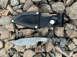 Damascus Rail Road Spike Knife