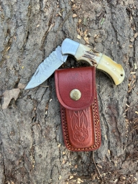 Damascus Folding Knife, Pocket 