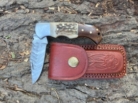 Damascus Folding Knife, Pocket 