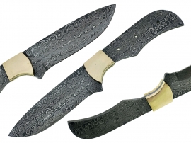 Damascus Skinner Blank Blade