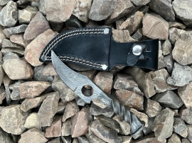 Damascus Spike Knife, Skinner