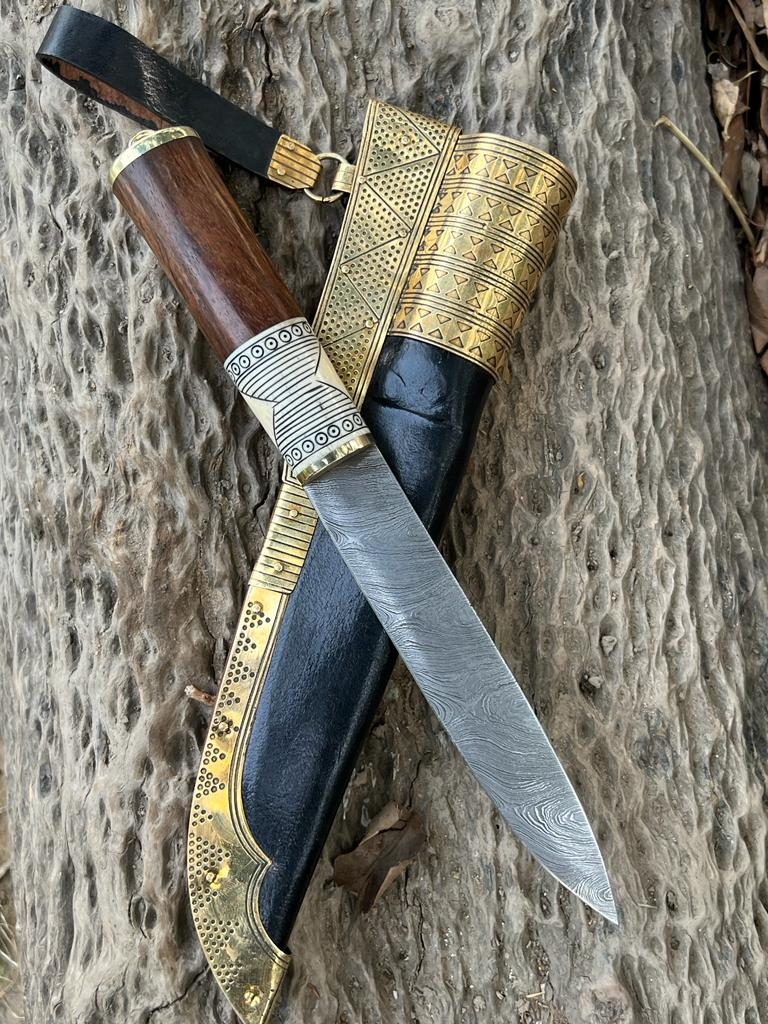 Medieval Damascus Hunting Knife  